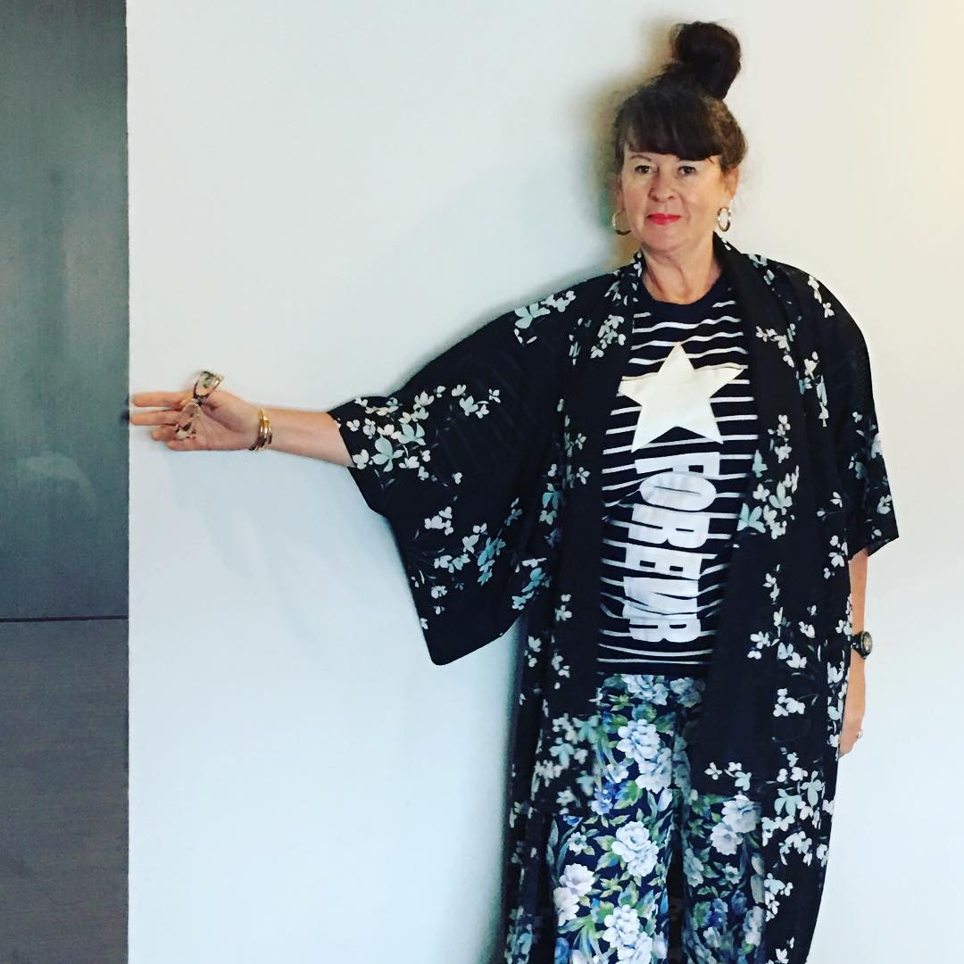 Customer wearing Sumo Vintage